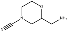 4-Morpholinecarbonitrile, 2-(aminomethyl)- Struktur