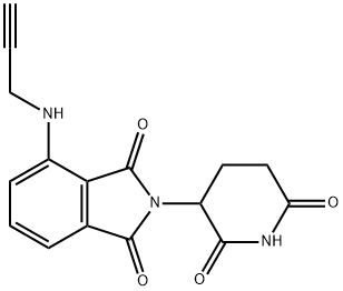 1H-Isoindole-1,3(2H)-dione, 2-(2,6-dioxo-3-piperidinyl)-4-(2-propyn-1-ylamino)- Struktur