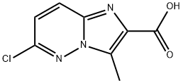 6-Chloro-3-methyl-imidazo[1,2-b]pyridazine-2-carboxylic acid Struktur