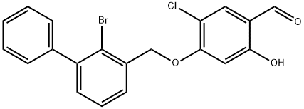 Benzaldehyde, 4-[(2-bromo[1,1'-biphenyl]-3-yl)methoxy]-5-chloro-2-hydroxy- Struktur