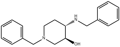 3-Piperidinol, 1-(phenylmethyl)-4-[(phenylmethyl)amino]-, (3S,4S)- Struktur