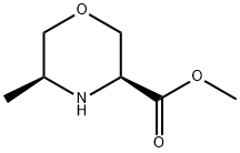 3-Morpholinecarboxylic acid, 5-methyl-, methyl ester, (3S,5S)- Structure