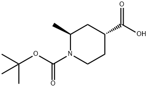 (2S,4R)-1-tert-butoxycarbonyl-2-methyl-piperidine-4-carboxylic acid Struktur