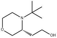 3-Morpholineethanol, 4-(1,1-dimethylethyl)-,(3R)- Struktur