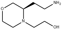 4-Morpholineethanol, 3-(2-aminoethyl)-, (3R)- Struktur