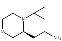 3-Morpholineethanamine, 4-(1,1-dimethylethyl)-,(3S)- Struktur