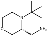 3-Morpholinemethanamine, 4-(1,1-dimethylethyl)-, (3R)- Struktur