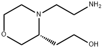 3-Morpholineethanol, 4-(2-aminoethyl)-, (3R)- Struktur