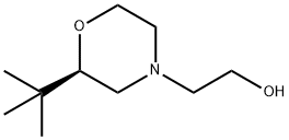 4-Morpholineethanol,2-(1,1-dimethylethyl)-,(2R)- Struktur