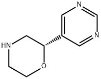 Morpholine, 2-(5-pyrimidinyl)-, (2S)- Struktur