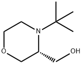 3-Morpholinemethanol, 4-(1,1-dimethylethyl)-,(3R)- Struktur