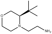 4-Morpholineethanamine, 3-(1,1-dimethylethyl)-, (3R)- Struktur