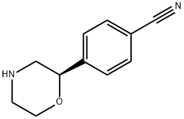 Benzonitrile, 4-(2R)-2-morpholinyl- Struktur