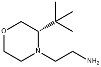 4-Morpholineethanamine, 3-(1,1-dimethylethyl)-, (3S)- Struktur