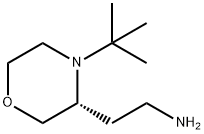 3-Morpholineethanamine, 4-(1,1-dimethylethyl)-,(3R)- Struktur