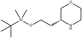 Morpholine, 3-[2-[[(1,1-dimethylethyl)dimethylsilyl]oxy]ethyl]-, (3R)- Struktur