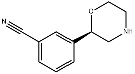 Benzonitrile, 3-(2R)-2-morpholinyl Struktur