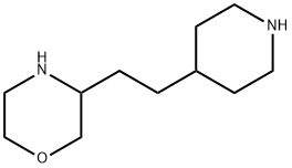 Morpholine, 3-[2-(4-piperidinyl)ethyl]- Struktur