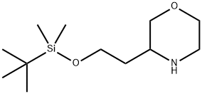 Morpholine, 3-[2-[[(1,1-dimethylethyl)dimethylsilyl]oxy]ethyl]- Struktur