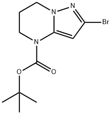 Pyrazolo[1,5-a]pyrimidine-4(5H)-carboxylic acid, 2-bromo-6,7-dihydro-, 1,1-dimethylethyl ester Struktur