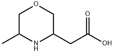 3-Morpholineacetic acid, 5-methyl- Struktur