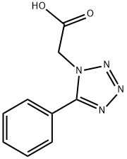 2-(5-phenyl-1H-1,2,3,4-tetrazol-1-yl)acetic acid Struktur