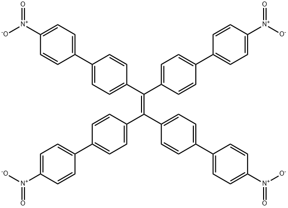 1,1'-Biphenyl, 4,4'',4'''',4''''''-(1,2-ethenediylidene)tetrakis[4'-nitro- Struktur