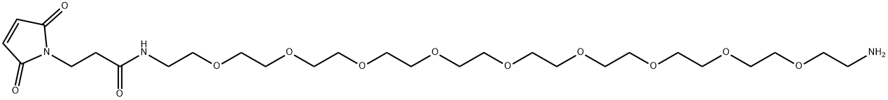 Mal-amido-PEG9-amine TFA salt Struktur