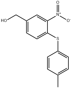 Benzenemethanol, 4-[(4-methylphenyl)thio]-3-nitro- Struktur