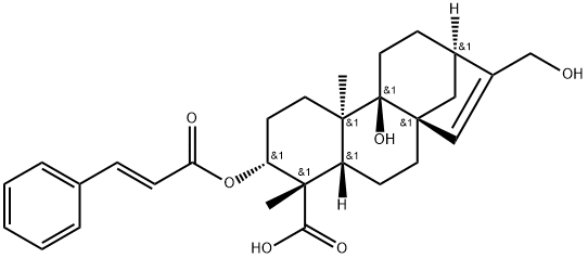 3α-Cinnamoyloxy-9β,17-
dihydroxy-ent-kaur-15-en-19-oic acid Struktur