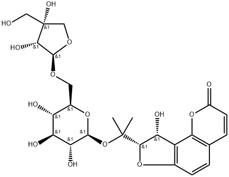 6′′-O-β-D-Apiofuranosylapterin Struktur