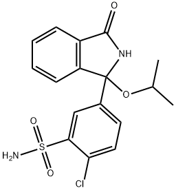 Benzenesulfonamide, 2-chloro-5-[2,3-dihydro-1-(1-methylethoxy)-3-oxo-1H-isoindol-1-yl]- Struktur