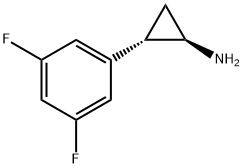 Cyclopropanamine, 2-(3,5-difluorophenyl)-, (1R,2S)- Struktur