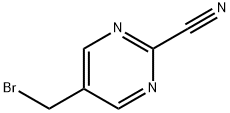 2-Pyrimidinecarbonitrile, 5-(bromomethyl)- Struktur