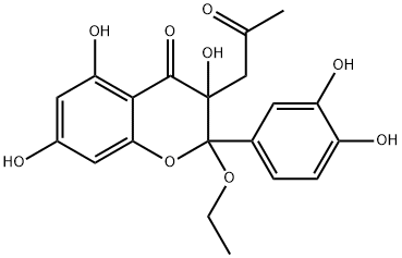 2-Ethoxy-3-acetonyltaxifolin Struktur