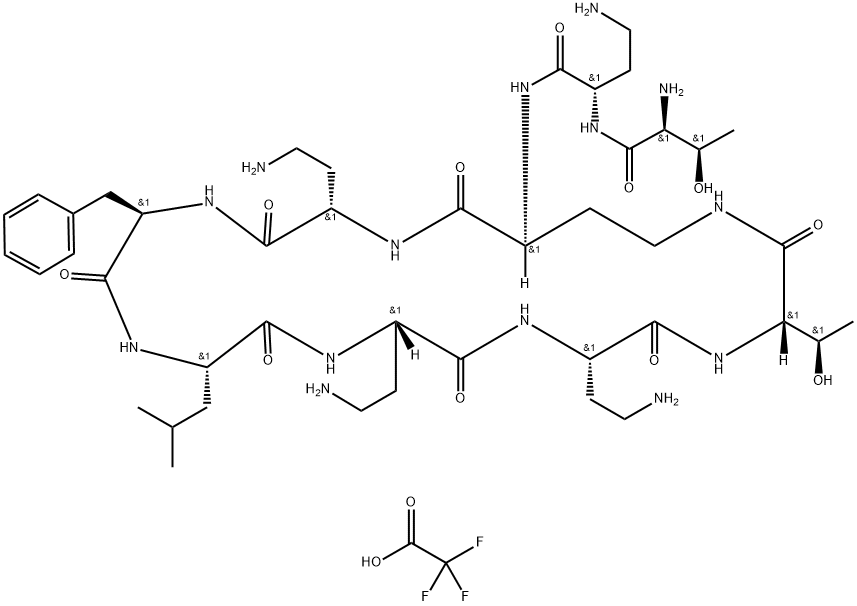 Polymyxin B nonapeptide TFA Struktur