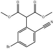 1,3-Dimethyl 2-(5-bromo-2-cyanophenyl)propanedioate Struktur