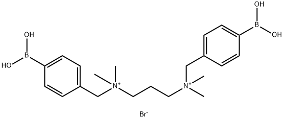 N1,N3-Bis(4-boronobenzyl)-N1,N1,N3,N3-tetramethylpropane-1,3-diaminium bromide Struktur