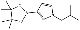 1H-Pyrazole, 1-(2-methylpropyl)-3-(4,4,5,5-tetramethyl-1,3,2-dioxaborolan-2-yl)- Struktur