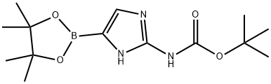 tert-Butyl (5-(4,4,5,5-tetramethyl-1,3,2-dioxaborolan-2-yl)-1H-imidazol-2-yl)carbamate Struktur