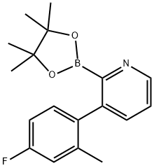 3-(4-Fuoro-2-methylphenyl)pyridine-2-boronic acid pinacol ester Struktur