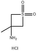 3-amino-3-methyl-1lambda6-thietane-1,1-dione hydrochloride Struktur