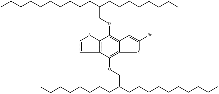 2-Bromo-4,8-bis((2-octyldodecyl)oxy)benzo[1,2-b:4,5-b']dithiophene Struktur