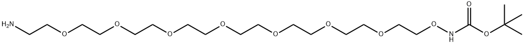 t-Boc-Aminooxy-PEG7-amine Struktur