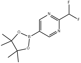 Pyrimidine, 2-(difluoromethyl)-5-(4,4,5,5-tetramethyl-1,3,2-dioxaborolan-2-yl)- Struktur