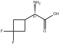 Cyclobutaneacetic acid, α-amino-3,3-difluoro-, (αS)- Struktur