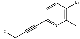 3-(5-Bromo-6-methyl-2-pyridinyl)-2-propyn-1-ol Struktur