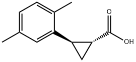 trans-2-(2，5-dimethylphenyl)cyclopropane-1-carboxylic acid Struktur