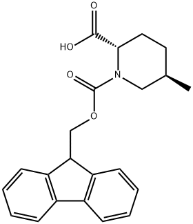 1,2-Piperidinedicarboxylic acid, 5-methyl-, 1-(9H-fluoren-9-ylmethyl) ester, (2S,5R)- Struktur