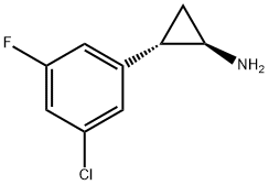 trans-2-(3-chloro-5-fluorophenyl)cyclopropan-1-amine hydrochloride Struktur